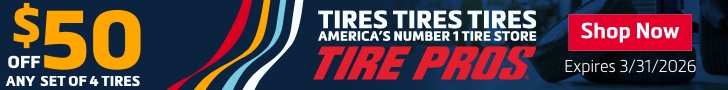 $50 off any set of 4 tires